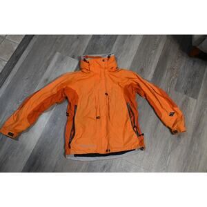 Columbia Titanium Omni-Tech Jacket Women’s Small Orange Waterproof Hooded Coat